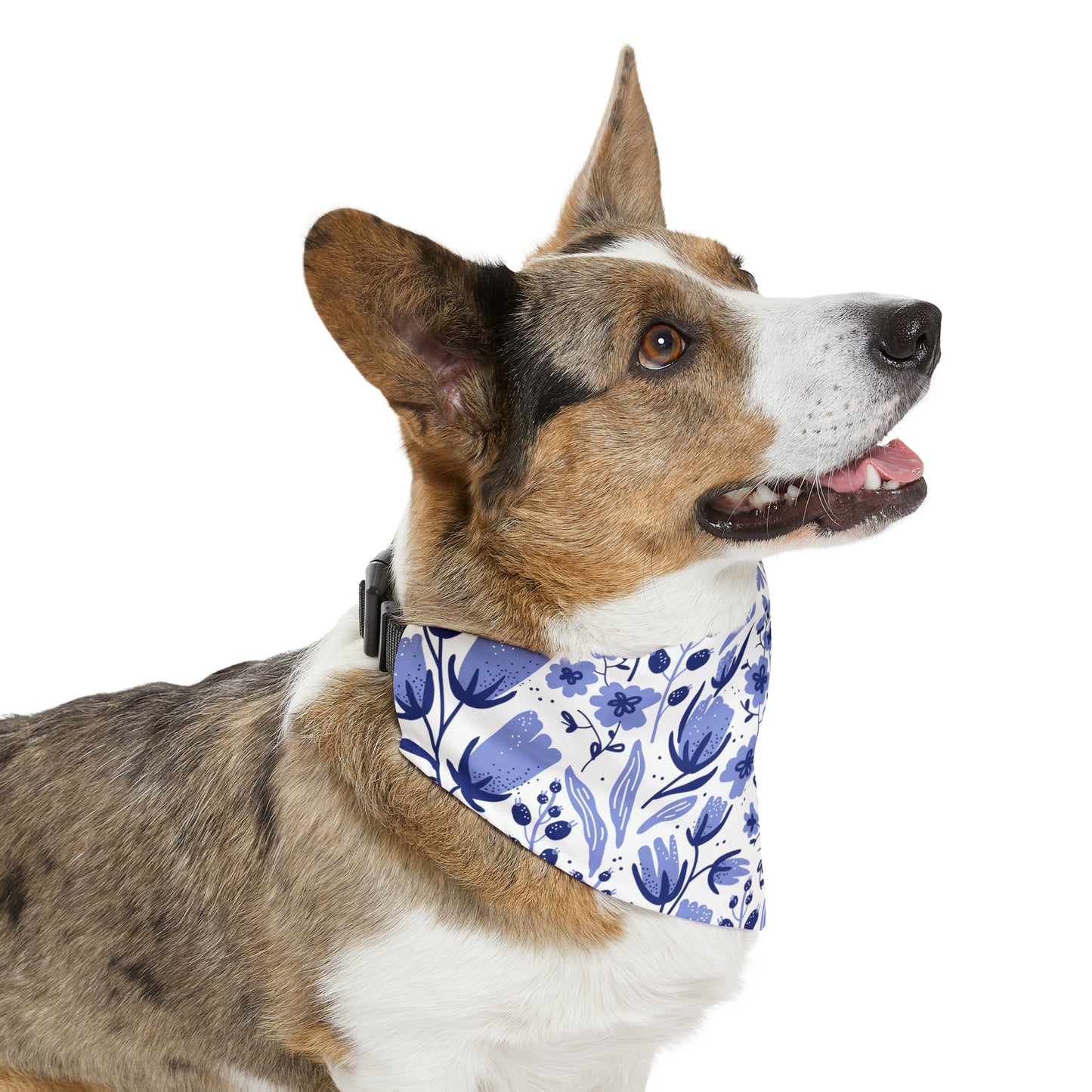 Blue Flowers - Pet Bandana Collar