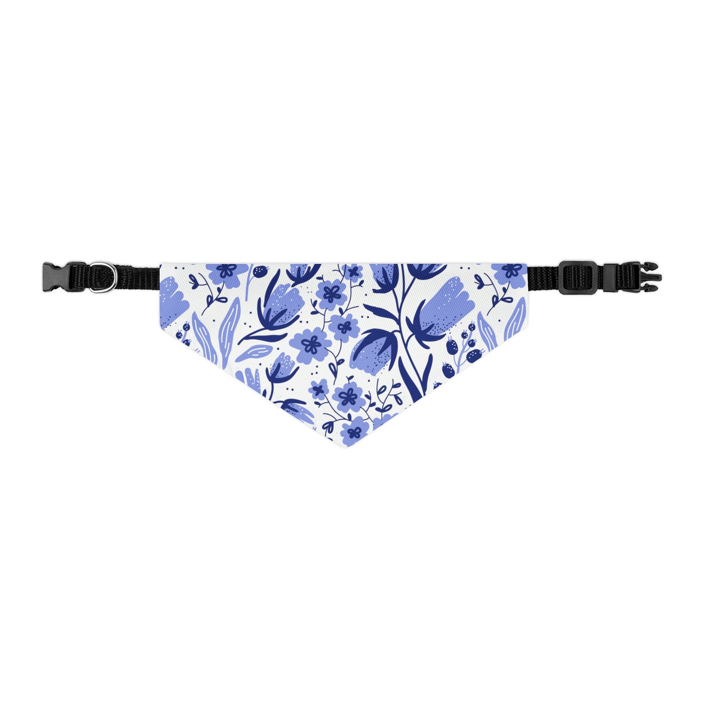 Blue Flowers - Pet Bandana Collar