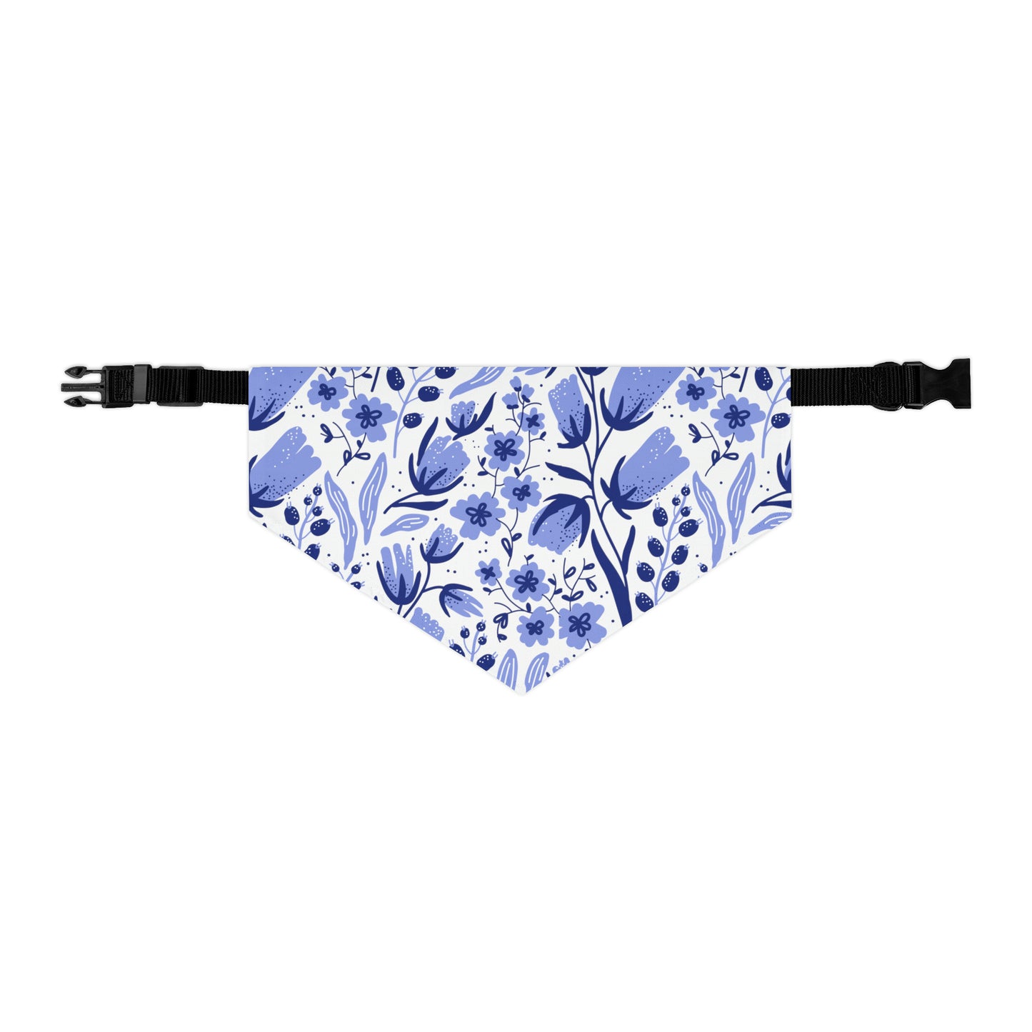 Blue Flowers - Pet Bandana Collar