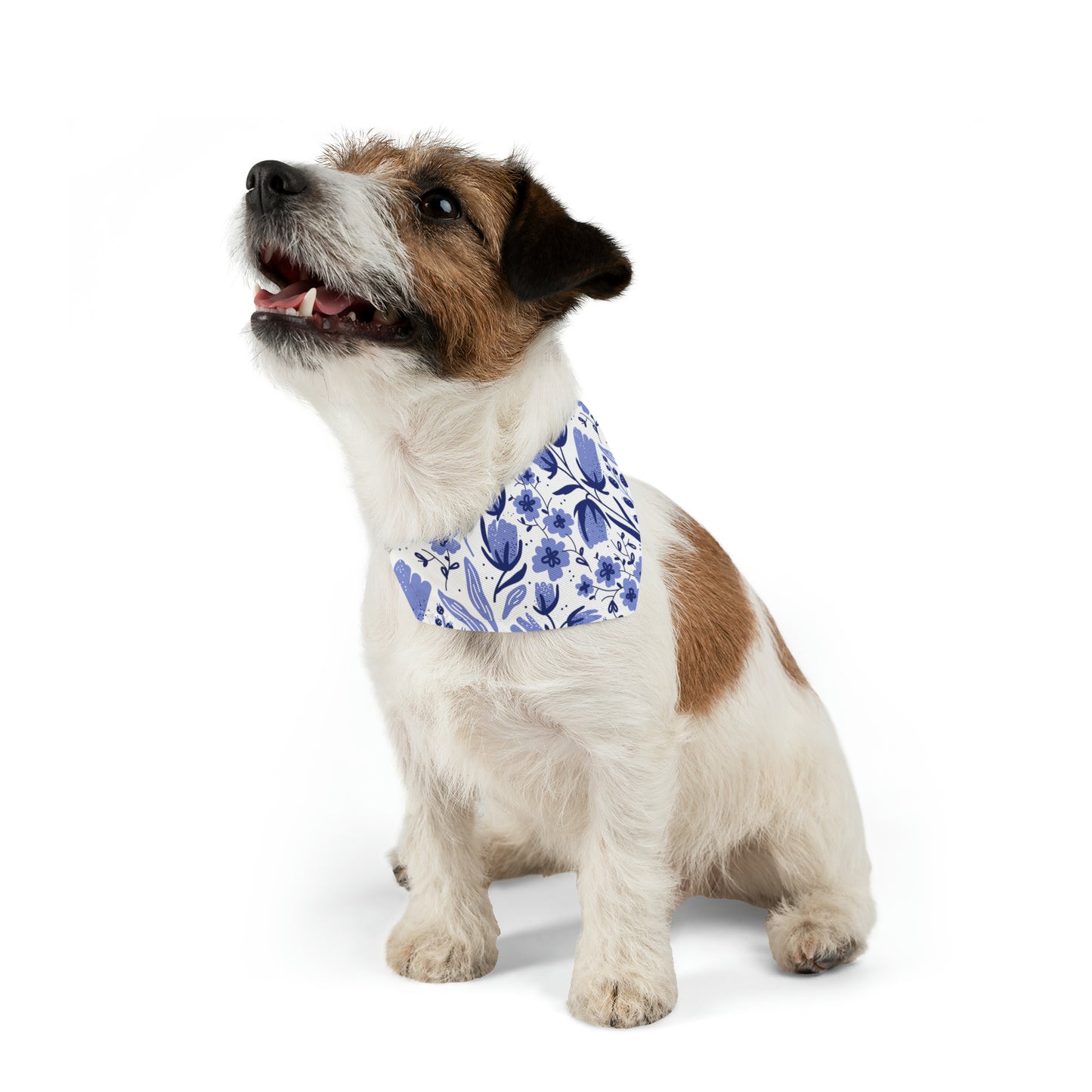 Blue Flowers - Pet Bandana Collar