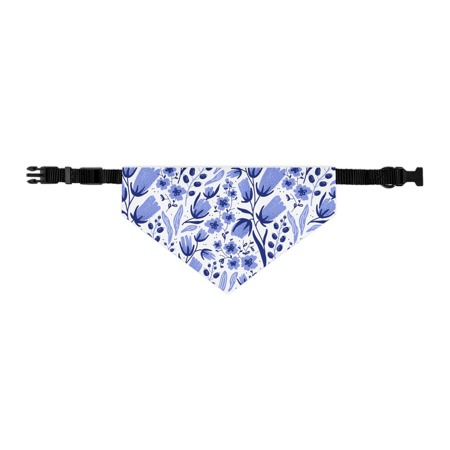 Blue Flowers - Pet Bandana Collar